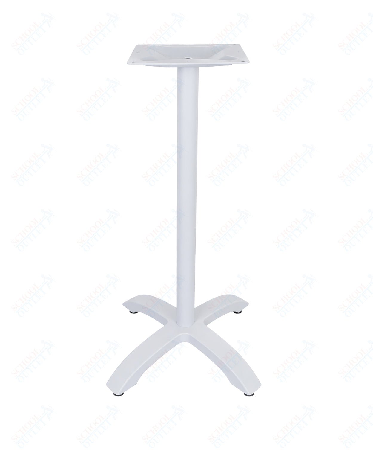BFM Seating Bali Bar Height Table Base - Weighted Cast Aluminum - Powder Coated White 42"H (BFM - PHTB2626T) - SchoolOutlet