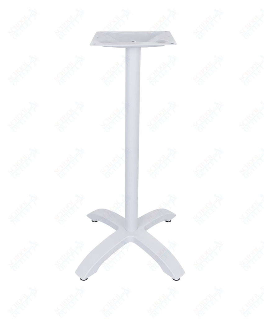 BFM Seating Bali Bar Height Table Base - Weighted Cast Aluminum - Powder Coated White 42"H (BFM - PHTB2626T) - SchoolOutlet