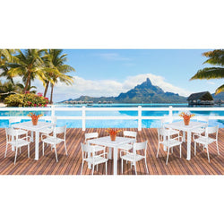 BFM Seating Maui Stacking Restaurant Armchair Dining Chair 18" Seat Height (BFM-PHVAC)