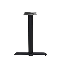 BFM Seating Stamped Steel - 22" End Base - Dining Height - 3" Column - 11.875" Bolt-On Top Plate (BFM-STB-0022BP)