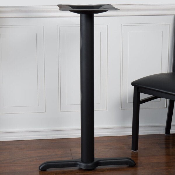 BFM Seating Stamped Steel - 22" End Base - Counter Height - 3" Column - 11 7/8" Bolt - On Top Plate - BFM - STB - 0022CBP - SchoolOutlet