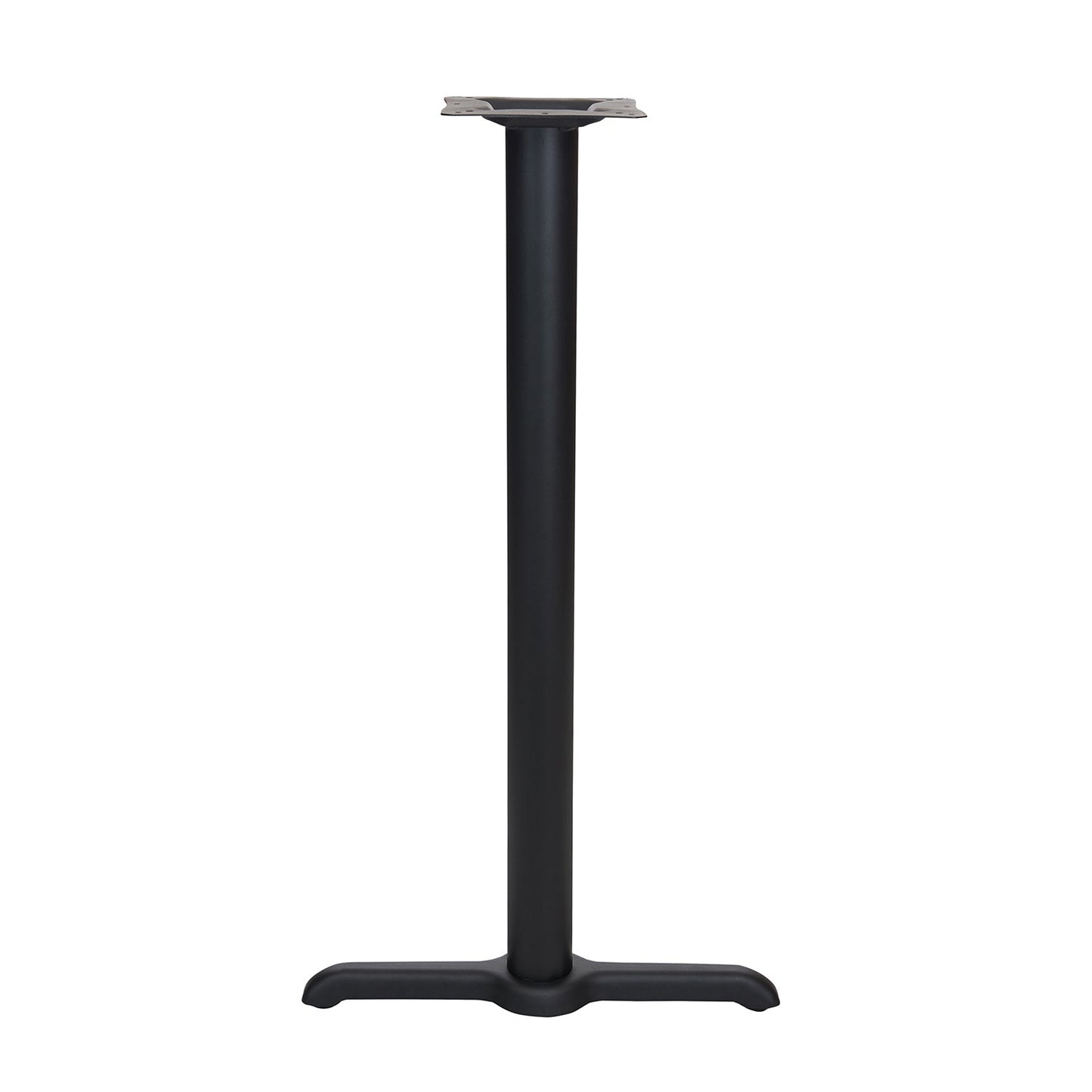 BFM Seating Stamped Steel - 22" End Base - Bar Height - 3" Column - 7 7/8" Welded Top Plate - BFM - STB - 0022T - SchoolOutlet