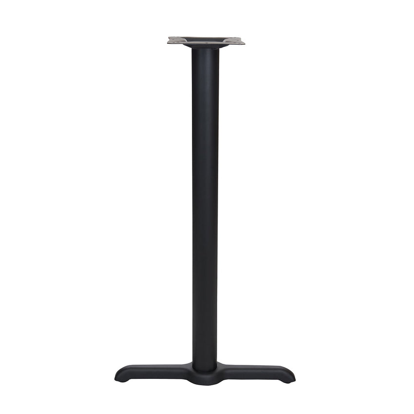 BFM Seating Stamped Steel - 22" End Base - Bar Height - 3" Column - 7 7/8" Welded Top Plate - BFM - STB - 0022T - SchoolOutlet