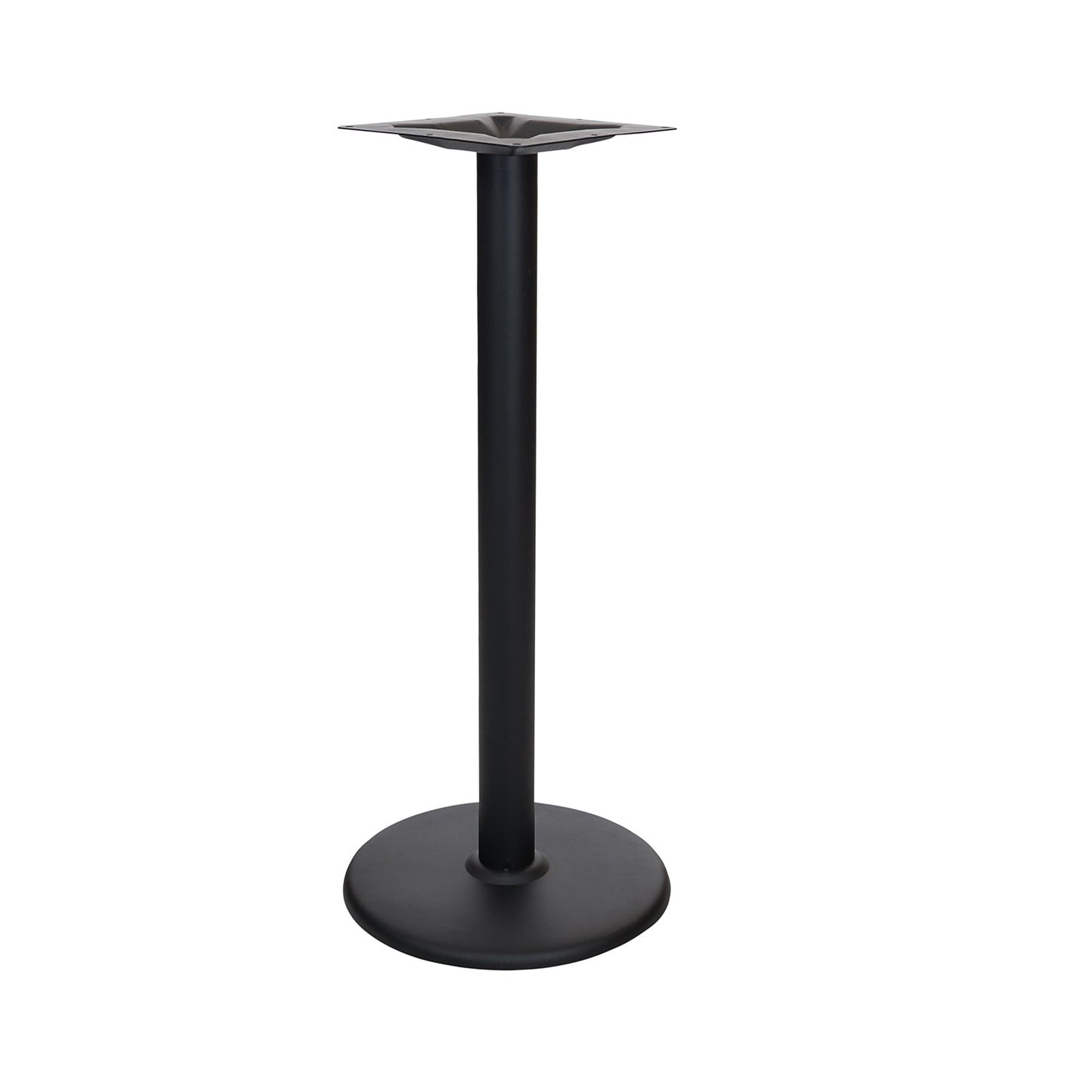 BFM Seating Stamped Steel - 18" Round Base - Bar Height - 3" Column - 7 7/8" Welded Top Plate - BFM - STB - 18RT - SchoolOutlet