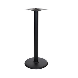 BFM Seating Stamped Steel - 18" Round Base - Bar Height - 3" Column - 7.875" Welded Top Plate (BFM-STB-18RT)