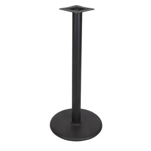 BFM Seating Stamped Steel - 18" Round Base - Bar Height - 3" Column - 11 7/8" Bolt - On Top Plate - BFM - STB - 18RTBP - SchoolOutlet