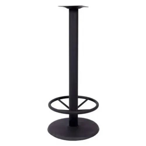 BFM Seating Stamped Steel - 18" Round Base - Bar Height with Foot - Ring - 3" Column - 7 7/8" Welded Top Plate - BFM - STB - 18RTFR - SchoolOutlet