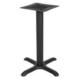 BFM Seating Stamped Steel - 22 x 22 Cross Base - Dining Height - 3" Column - 7 7/8" Welded Top Plate -BFM-STB-2222