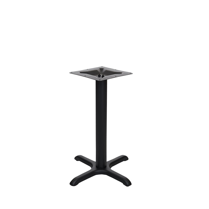 BFM Seating Stamped Steel - 22 x 22 Cross Base - Dining Height - 3" Column - 11 7/8" Bolt - On Top Plate (BFM - STB - 2222BP) - SchoolOutlet