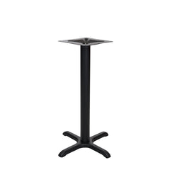 BFM Seating Stamped Steel - 22 x 22 Cross Base - Counter Height - 3" Column - 11 7/8" Bolt-On Top Plate (BFM-STB-2222CBP)
