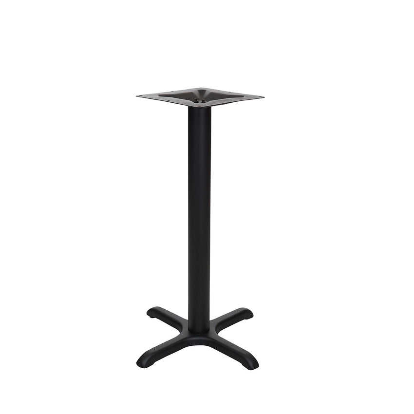 BFM Seating Stamped Steel - 22 x 22 Cross Base - Counter Height - 3" Column - 11 7/8" Bolt - On Top Plate (BFM - STB - 2222CBP) - SchoolOutlet