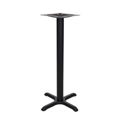 BFM Seating Stamped Steel - 22 x 22 Cross Base - Bar Height - 3" Column - 7 7/8" Welded Top Plate (BFM-STB-2222T)