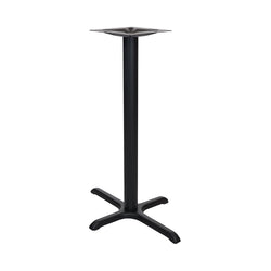 BFM Seating Stamped Steel - 22 x 22 Cross Base - Bar Height - 3" Column - 11 7/8" Bolt-On Top Plate (BFM-STB-2222TBP)