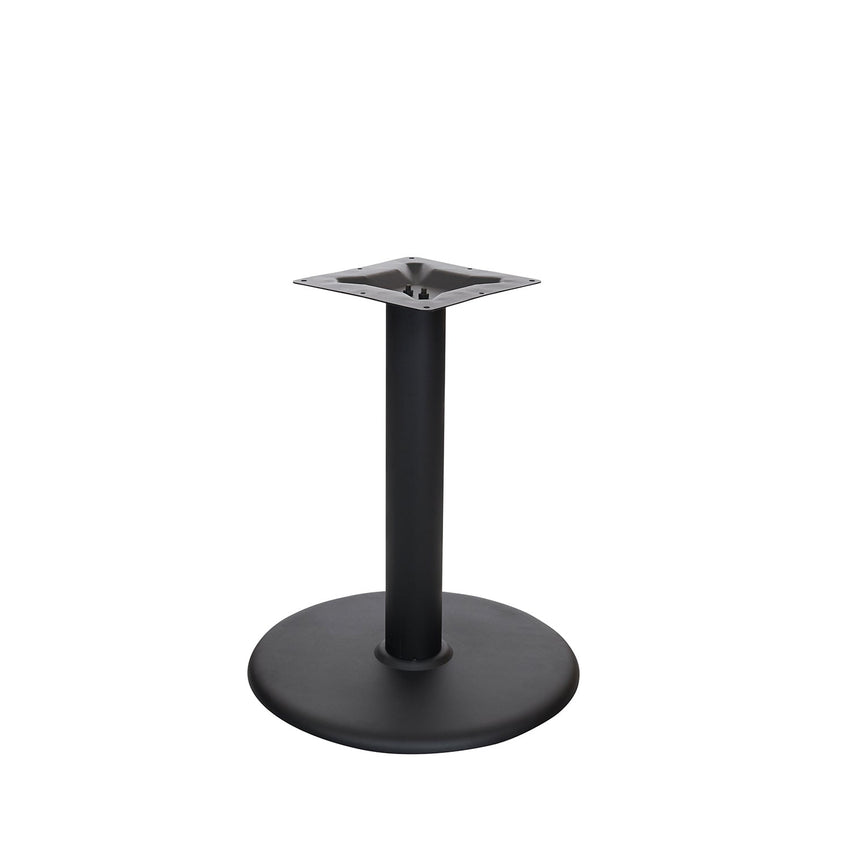 BFM Seating Stamped Steel - 22" Round Base - Dining Height - 4" Column - 11 7/8" Bolt - On Top Plate (BFM - STB - 224RBP) - SchoolOutlet