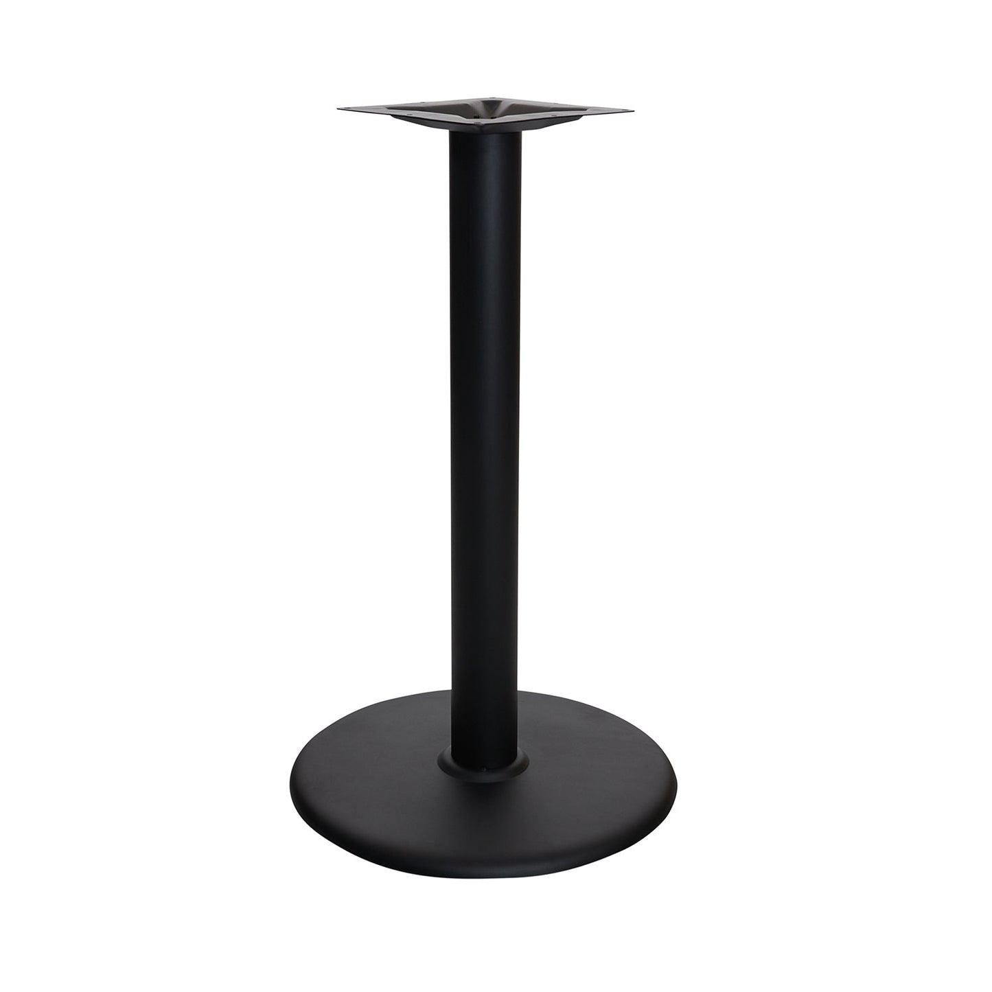 BFM Seating Stamped Steel - 22" Round Base - Bar Height - 3" Column - 11 7/8" Bolt - On Top Plate (BFM - STB - 22RTBP) - SchoolOutlet
