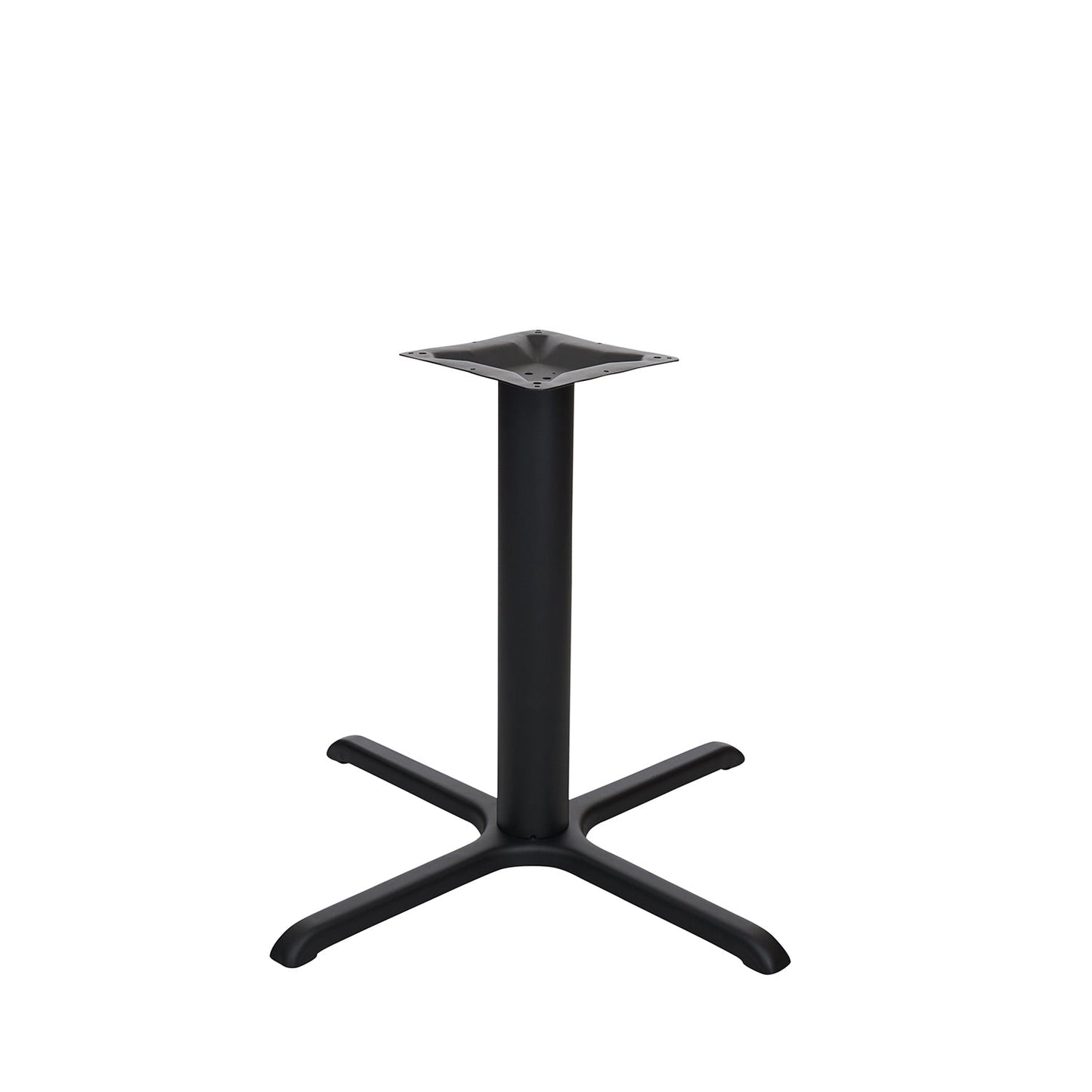 BFM Seating Stamped Steel - 24 x 30 Cross Base - Dining Height - 3" Column - 7 7/8" Welded Top Plate (BFM - STB - 2430) - SchoolOutlet