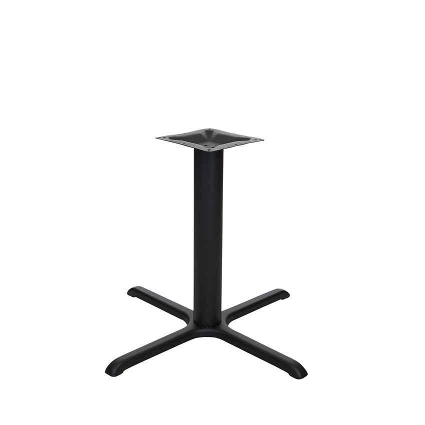 BFM Seating Stamped Steel - 24 x 30 Cross Base - Dining Height - 3" Column - 7 7/8" Welded Top Plate (BFM - STB - 2430) - SchoolOutlet