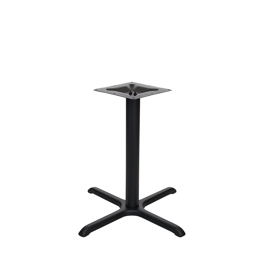 BFM Seating Stamped Steel - 24 x 30 Cross Base - Dining Height - 4" Column - 11 7/8" Bolt - On Top Plate (BFM - STB - 24304BP) - SchoolOutlet