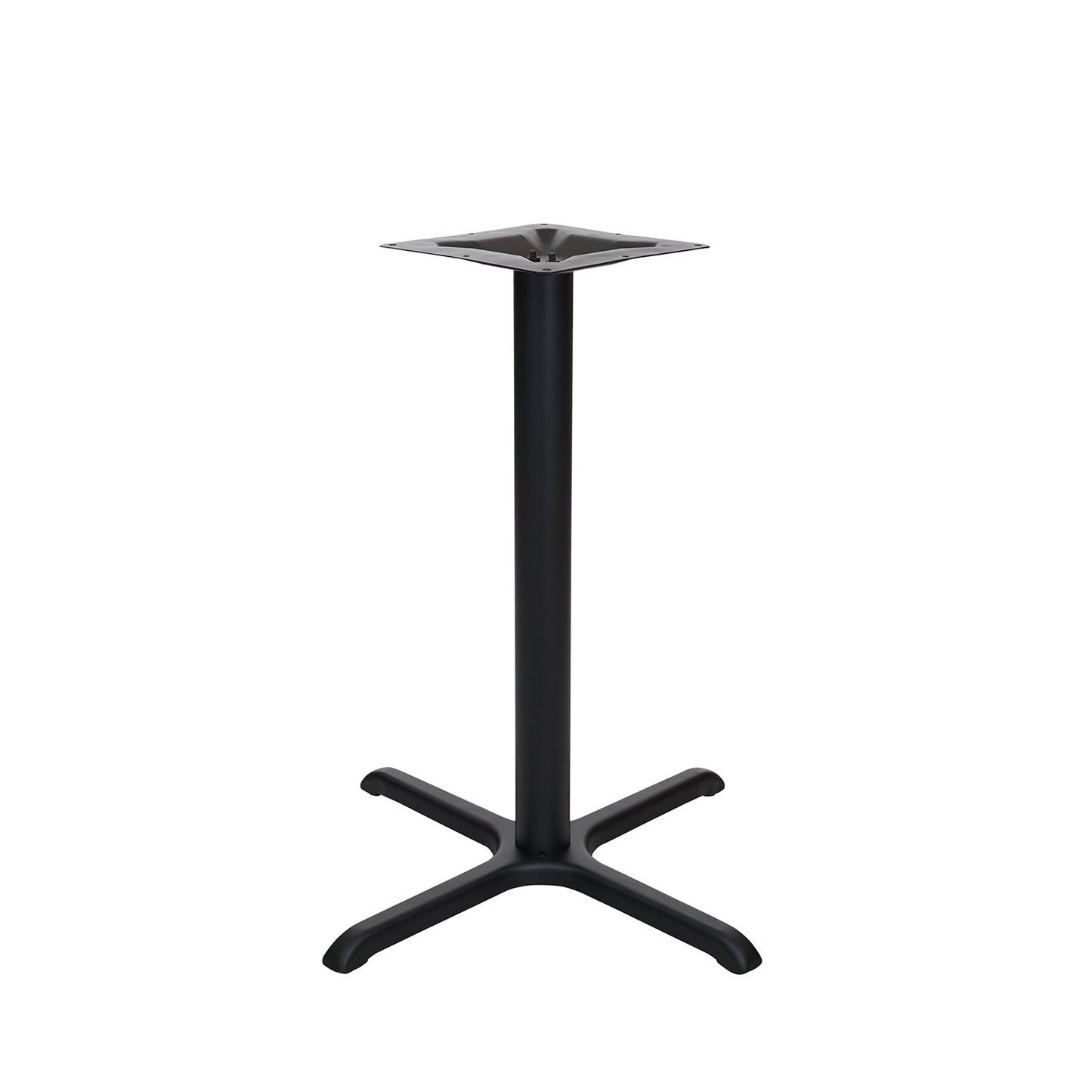 BFM SeatingStamped Steel - 24 x 30 Cross Base - Counter Height - 4" Column - 11 7/8" Bolt - On Top Plate (BFM - STB - 24304CBP) - SchoolOutlet