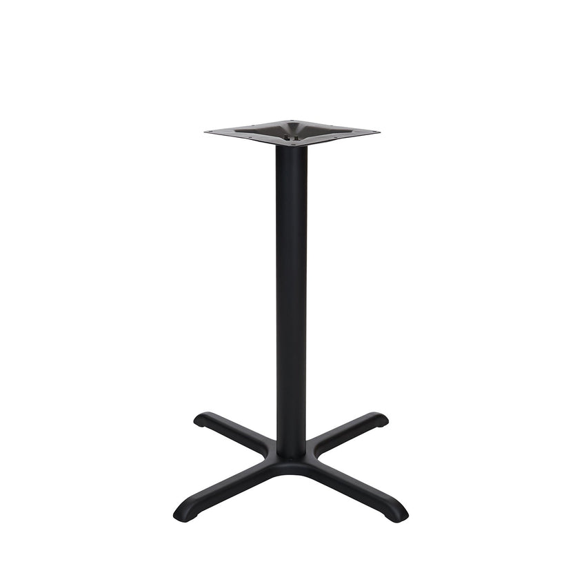 BFM SeatingStamped Steel - 24 x 30 Cross Base - Counter Height - 4" Column - 11 7/8" Bolt - On Top Plate (BFM - STB - 24304CBP) - SchoolOutlet