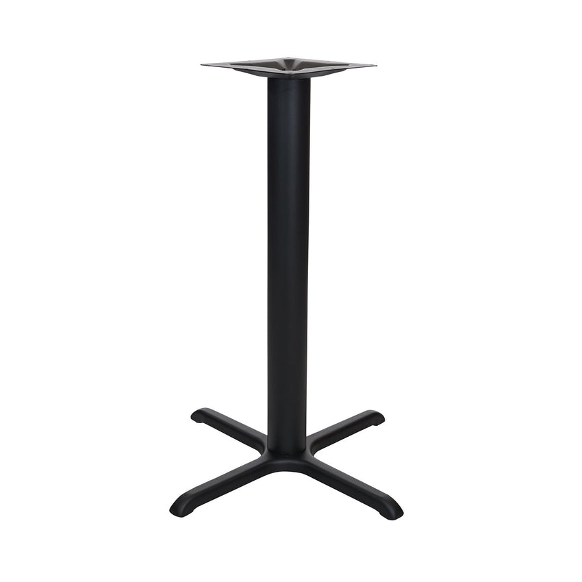 BFM SeatingStamped Steel - 24 x 30 Cross Base - Bar Height - 4" Column - 11 7/8" Bolt - On Top Plate (BFM - STB - 24304TBP) - SchoolOutlet