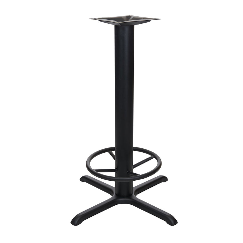 BFM SeatingStamped Steel - 24 x 30 Cross Base - Bar Height with Foot - Ring - 4" Column - 10 5/8" Welded Top Plate(BFM - STB - 24304TFR) - SchoolOutlet