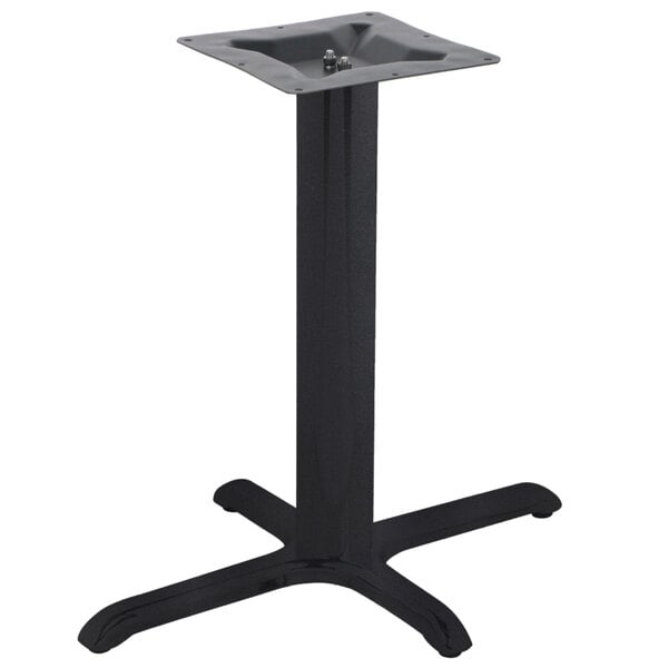 BFM SeatingStamped Steel - 24 x 30 Cross Base - Counter Height - 3" Column - 11 7/8" Bolt - On Top Plate (BFM - STB - 2430CBP) - SchoolOutlet