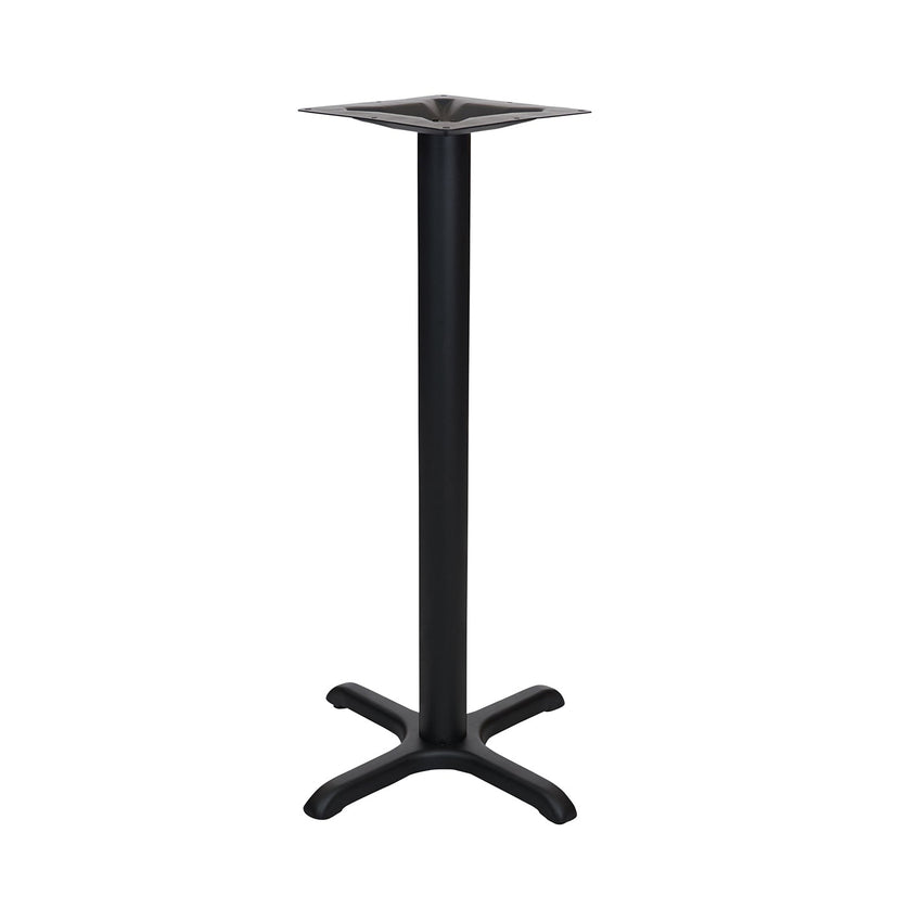 BFM SeatingStamped Steel - 24 x 30 Cross Base - Bar Height - 3" Column - 7 7/8" Welded Top Plate (BFM - STB - 2430T) - SchoolOutlet
