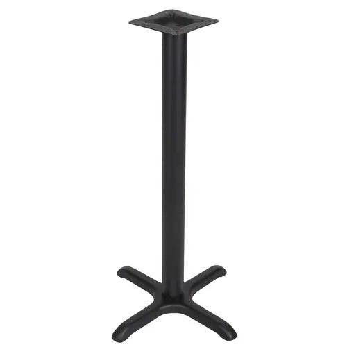 BFM Seating Stamped Steel - 30 x 30 Cross Base - Bar Height - 3" Column - 7 7/8" Welded Top Plate (BFM - STB - 3030T) - SchoolOutlet