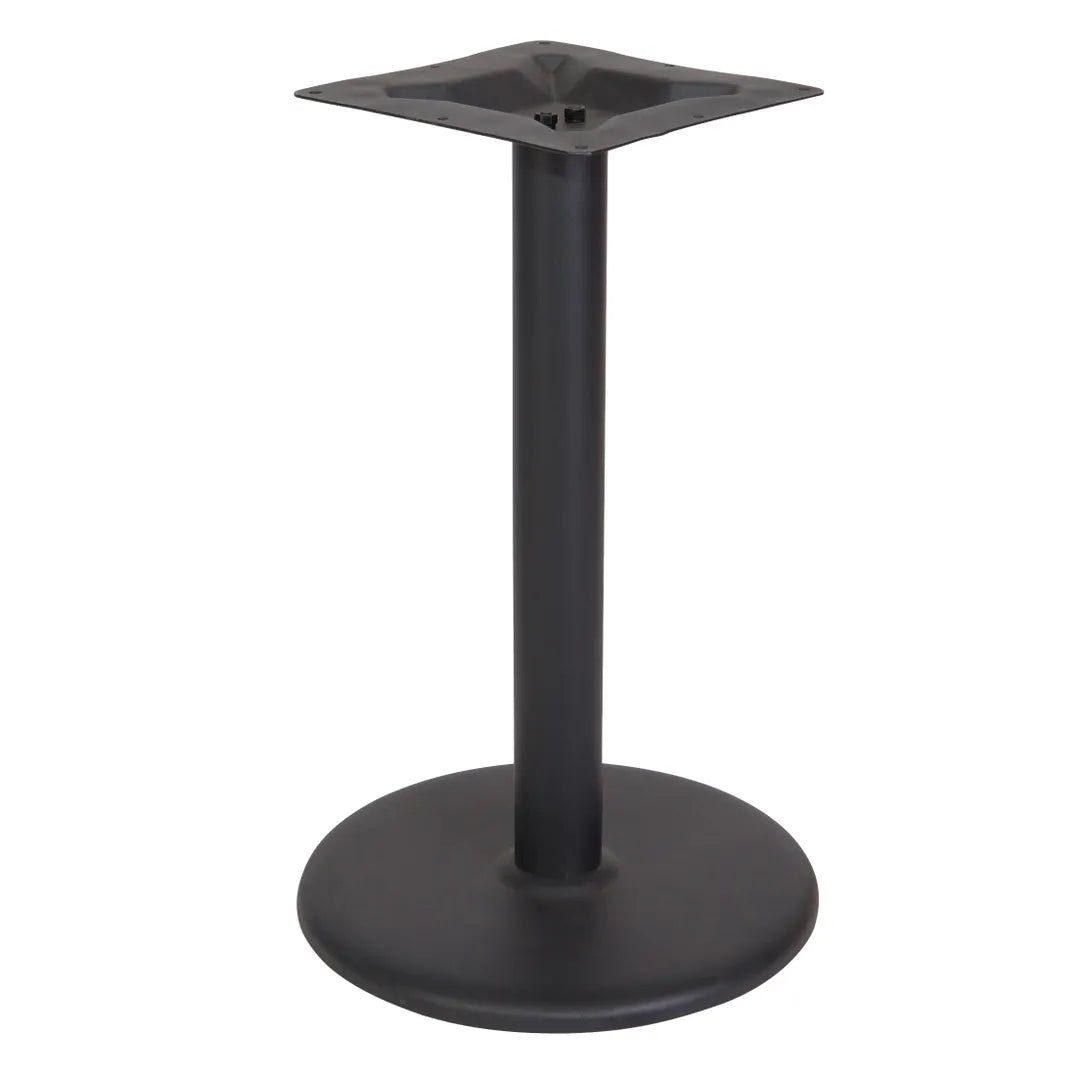 BFM Seating Stamped Steel - 30" Round Base - Dining Height - 4" Column - 11 7/8" Bolt - On Top Plate (BFM - STB - 304R) - SchoolOutlet