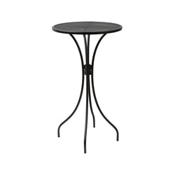 BFM Seating Barnegat Bar Height Table 24" Round E-Coated, Powder Coated Micro-Mesh Steel - Black - (BFM-SU24RBL-T)