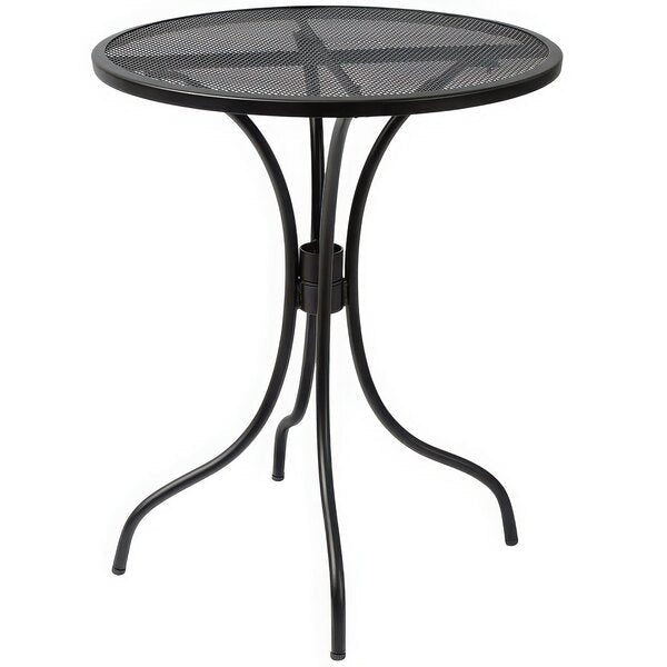 BFM Seating Barnegat Dining Height Table 24" Round E - Coated, Powder Coated Micro - Mesh Steel - Black - (BFM - SU24RBL‐D - SchoolOutlet