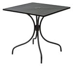 BFM Seating Barnegat Dining Height Table 36x36 E - Coated, Powder Coated Micro - Mesh Steel - Black - Umbrella hole - (BFM - SU3636BL - D) - SchoolOutlet