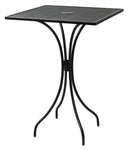 BFM Seating Barnegat Bar Height Table 36x36 E - Coated, Powder Coated Micro - Mesh Steel - Black - Umbrella hole - (BFM - SU3636BL - T - SchoolOutlet