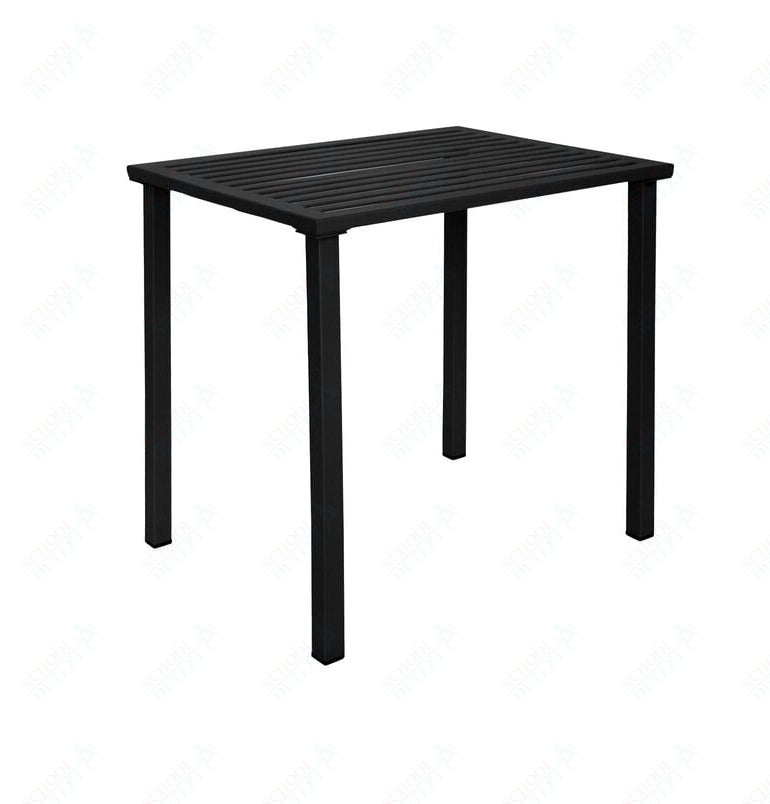 BFM Seating Daytona 32"W x 32"L Dining Height Table - E - Coated - Powder Coated Steel - With Umbrella Hole 30"H (BFM - SUD3232) - SchoolOutlet