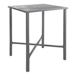 BFM Seating Daytona 32x32 Bar Height Table - E - Coated - Powder Coated Steel - With Umbrella Hole - (BFM - SUD3232T) - SchoolOutlet