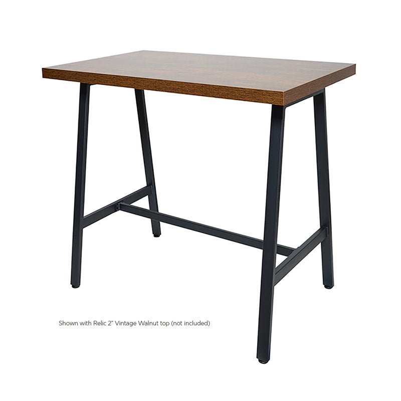 BFM Seating Atlas A - Frame 30 x 48" Dining Height Table Base - Sand Black - (BFM - TBA2 - 3048) - SchoolOutlet