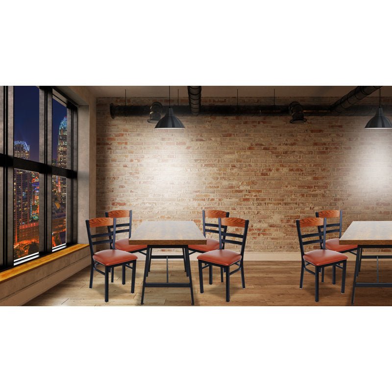 BFM Seating Atlas A - Frame 30 x 48" Bar Height Table Base - Sand Black - (BFM - TBA2 - 3048T) - SchoolOutlet