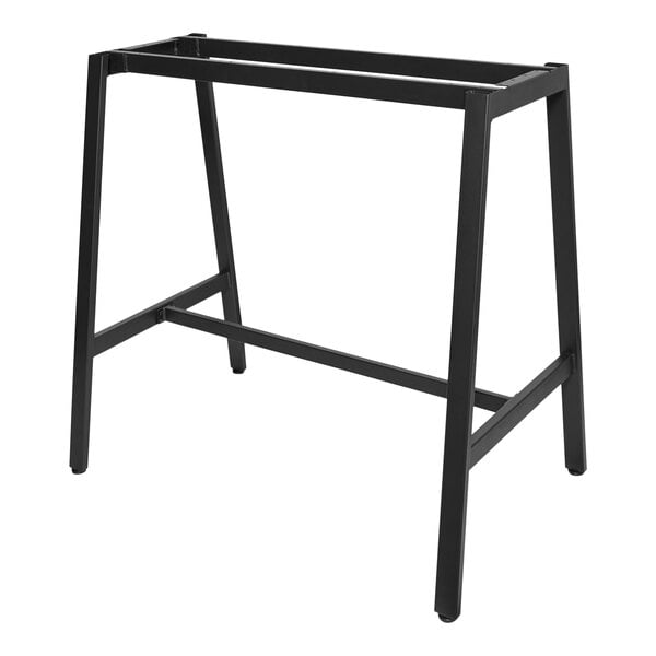 BFM Seating Atlas A - Frame 30 x 72" Bar Height Table Base - Sand Black - (BFM - TBA2 - 3072T) - SchoolOutlet