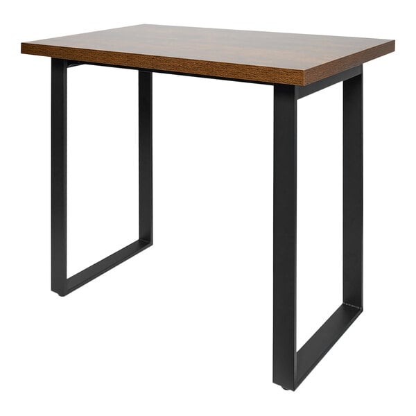BFM Seating Urban - Loop Frame 30 x 60" Bar Height Table Base - Sand Black - (BFM - TBU2 - 3060T) - SchoolOutlet