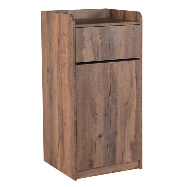 BFM Seating Relic Trash Enclosure - 35 Gallon - Melamine PVC Self - Edge - (BFM - TE4622) - SchoolOutlet