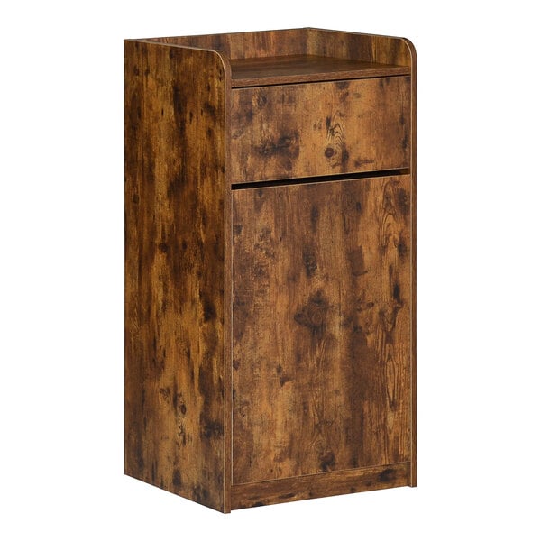 BFM Seating Relic Trash Enclosure - 35 Gallon - Melamine PVC Self - Edge - (BFM - TE4622) - SchoolOutlet