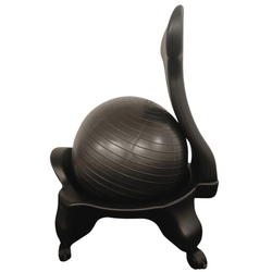 Bintiva Stability Ball Chair for Adult - 52cm/800g - Black/Black