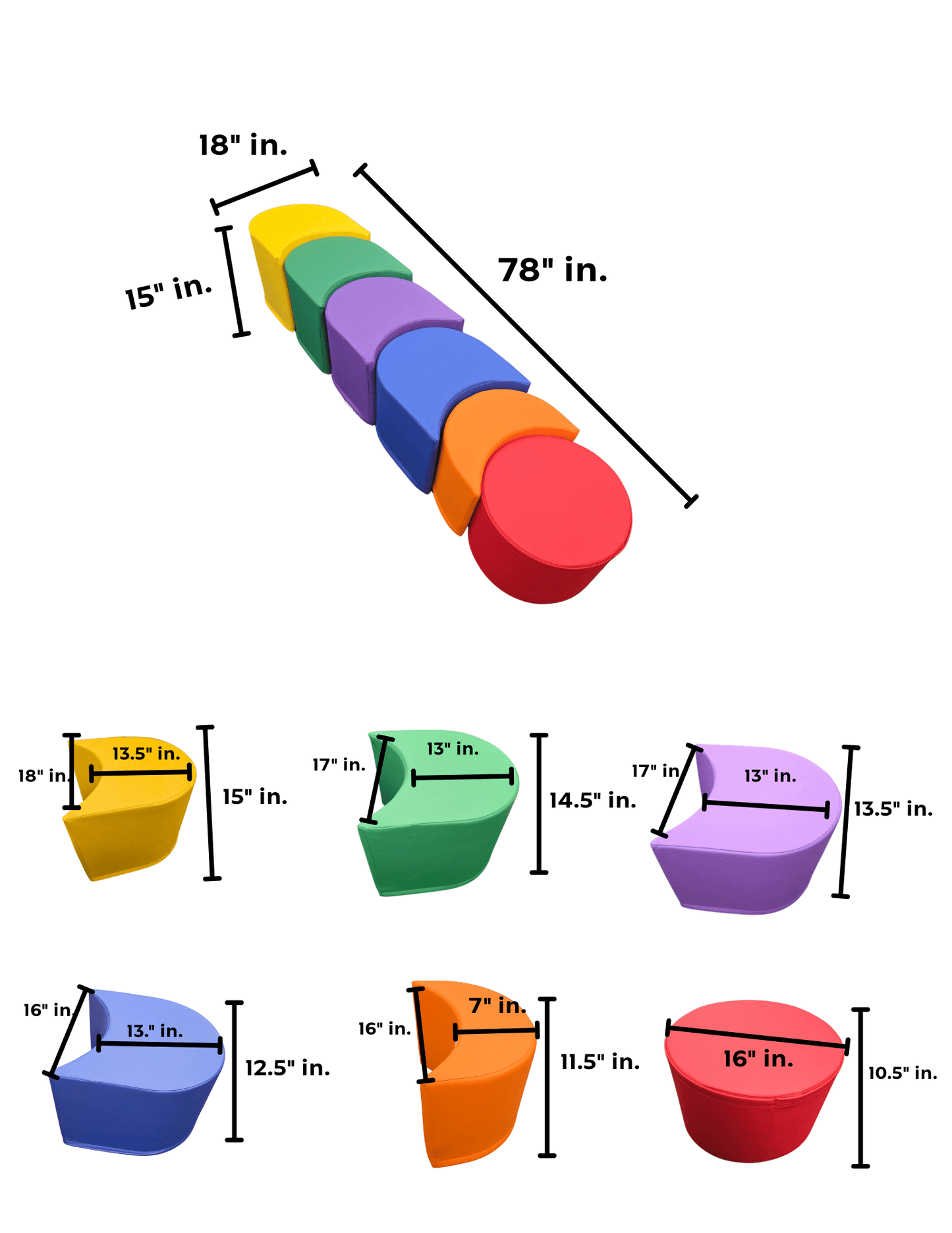 Bintiva Caterpillar Seating (BN - CATSFT - SC) - SchoolOutlet