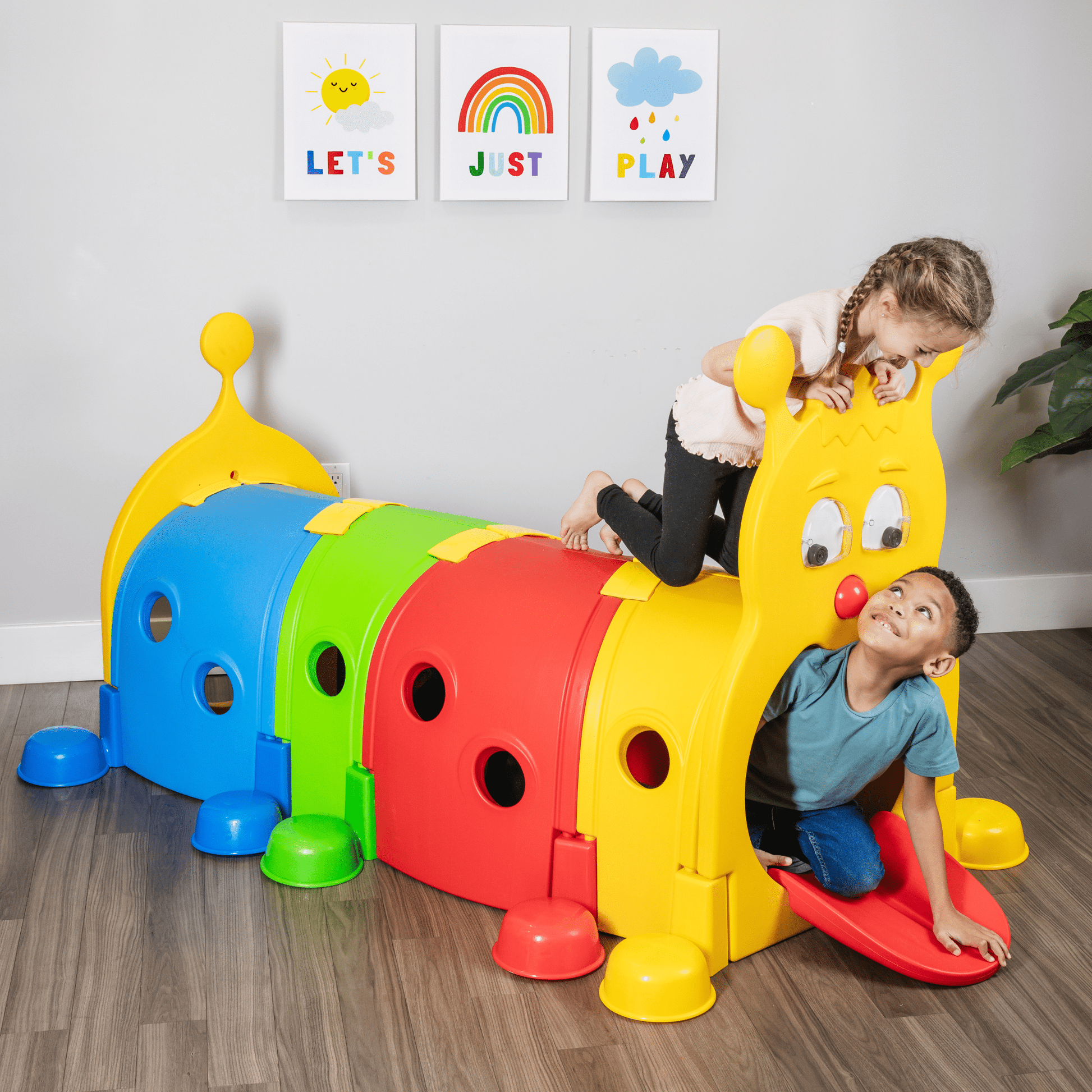 Bintiva Climb and Crawl Caterpillar Tunnel Play Structure - SchoolOutlet