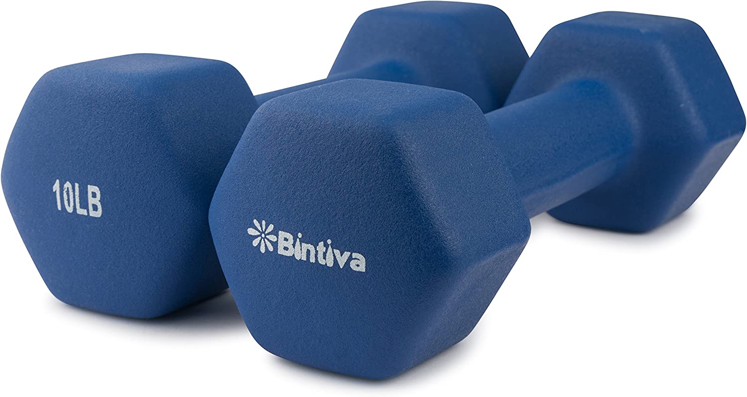 Bintiva Neoprene Hexagon Shaped Dumbbells - SchoolOutlet