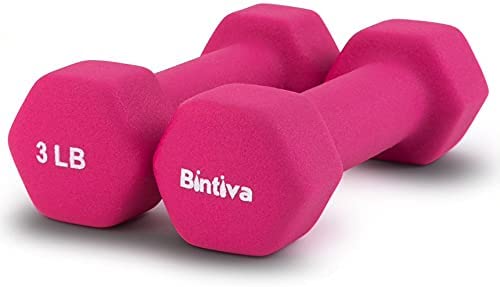 Bintiva Neoprene Hexagon Shaped Dumbbells - SchoolOutlet