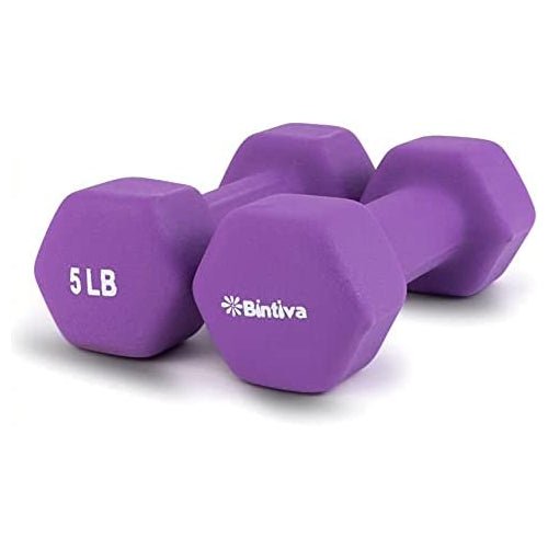 Bintiva Neoprene Hexagon Shaped Dumbbells - SchoolOutlet