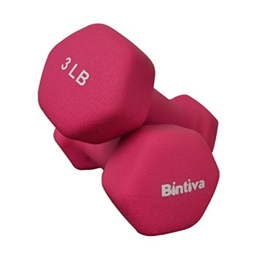 Bintiva Neoprene Hexagon Shaped Dumbbells - SchoolOutlet