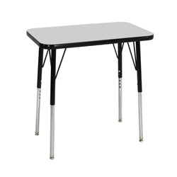 Bintiva Activity Table 18" x 30" with Height Adjustable Black Legs